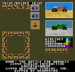 Dune II: The Battle for Arrakis - Trike/Raider Trike