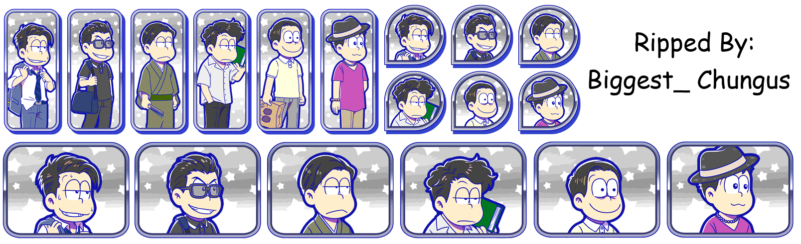 Osomatsu-san Hesokuri Wars: Battle of the NEETs - Set Icons (Denki Mystery)