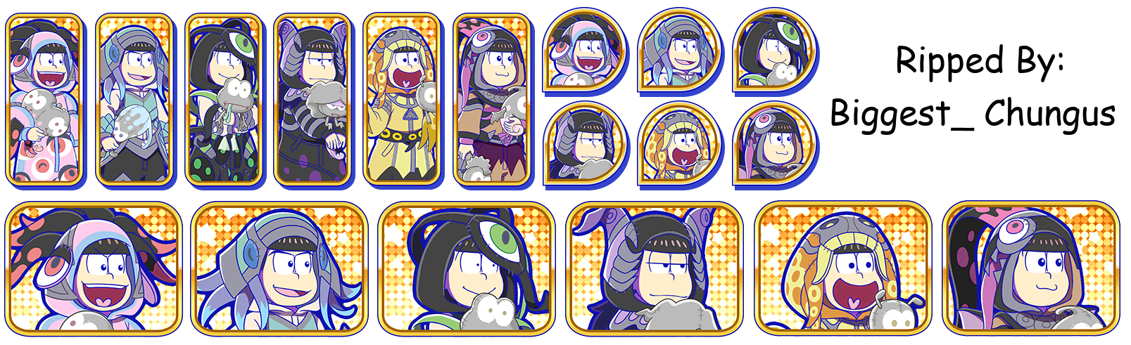 Osomatsu-san Hesokuri Wars: Battle of the NEETs - Set Icons (Almost All Soundtrack & Illustrations)