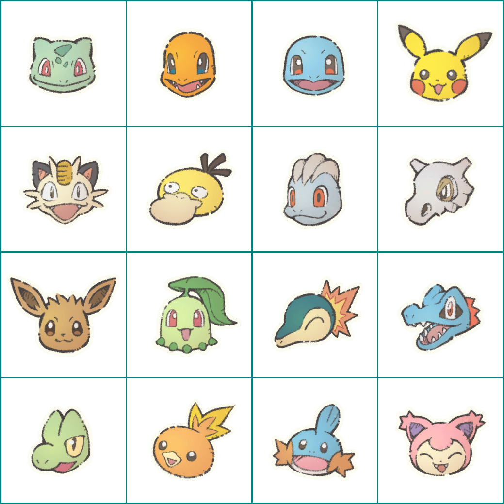 Pokémon Mystery Dungeon: Rescue Team DX - Renovation Tent Pokémon Icons