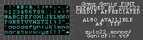 Game Genie Customs - Font (Expanded)