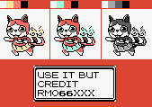 Jibanyan (Pokémon G/S/C-Style)