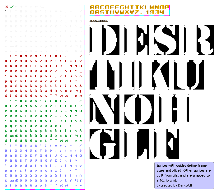 Desert Strike: Return to the Gulf - Fonts