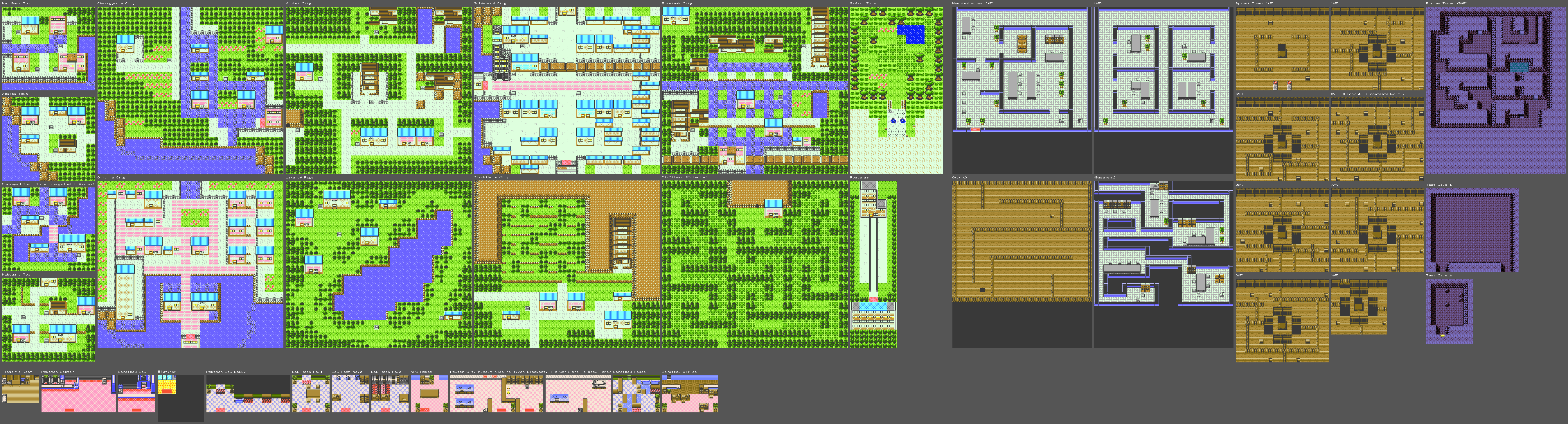 Pokémon Gold / Silver - Unused Maps