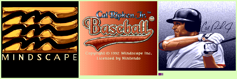Cal Ripken Jr. Baseball - Title Screen