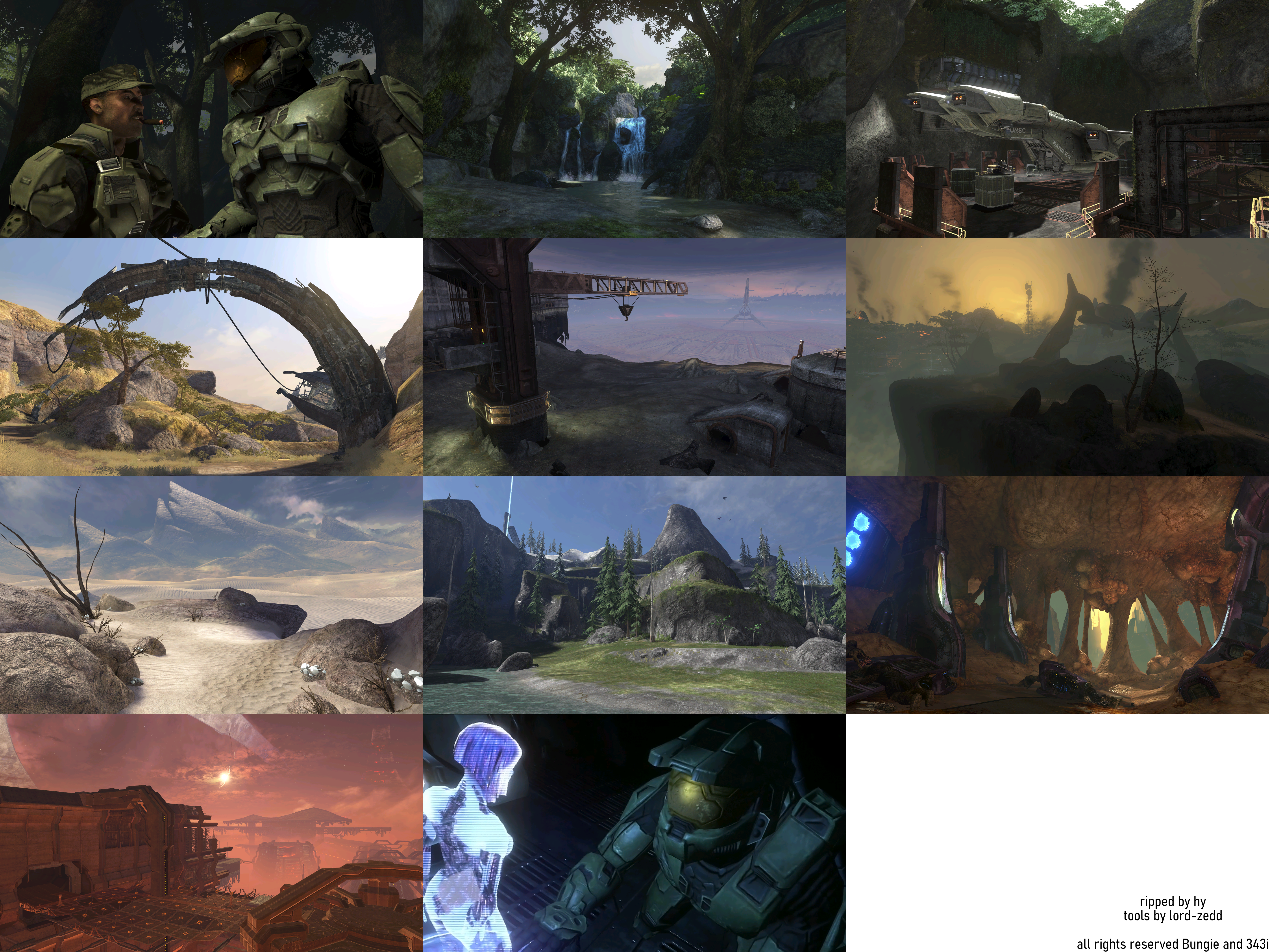 Halo 3 Campaign Level Loading Screens
