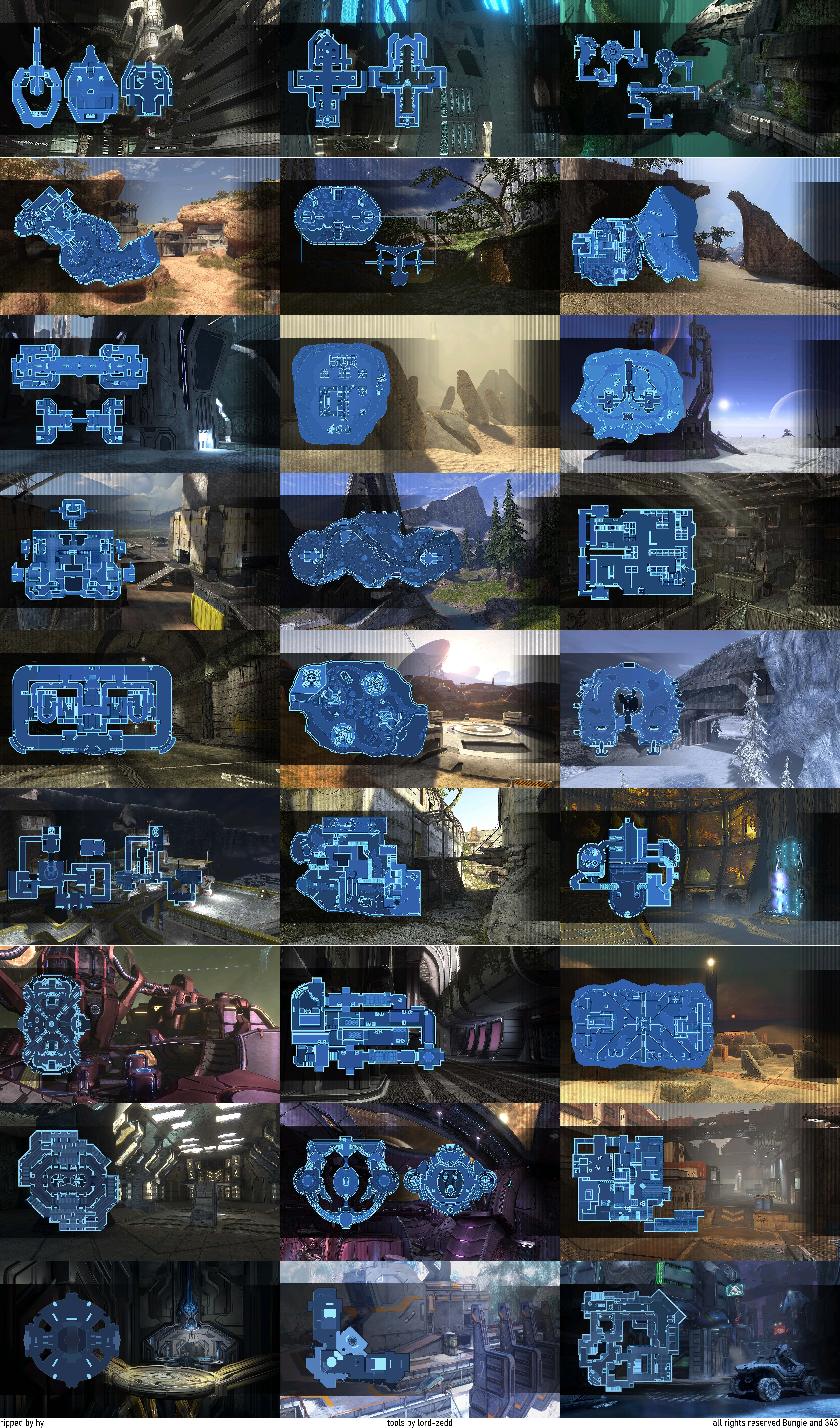 Halo 3 Multiplayer Level Loading Screens