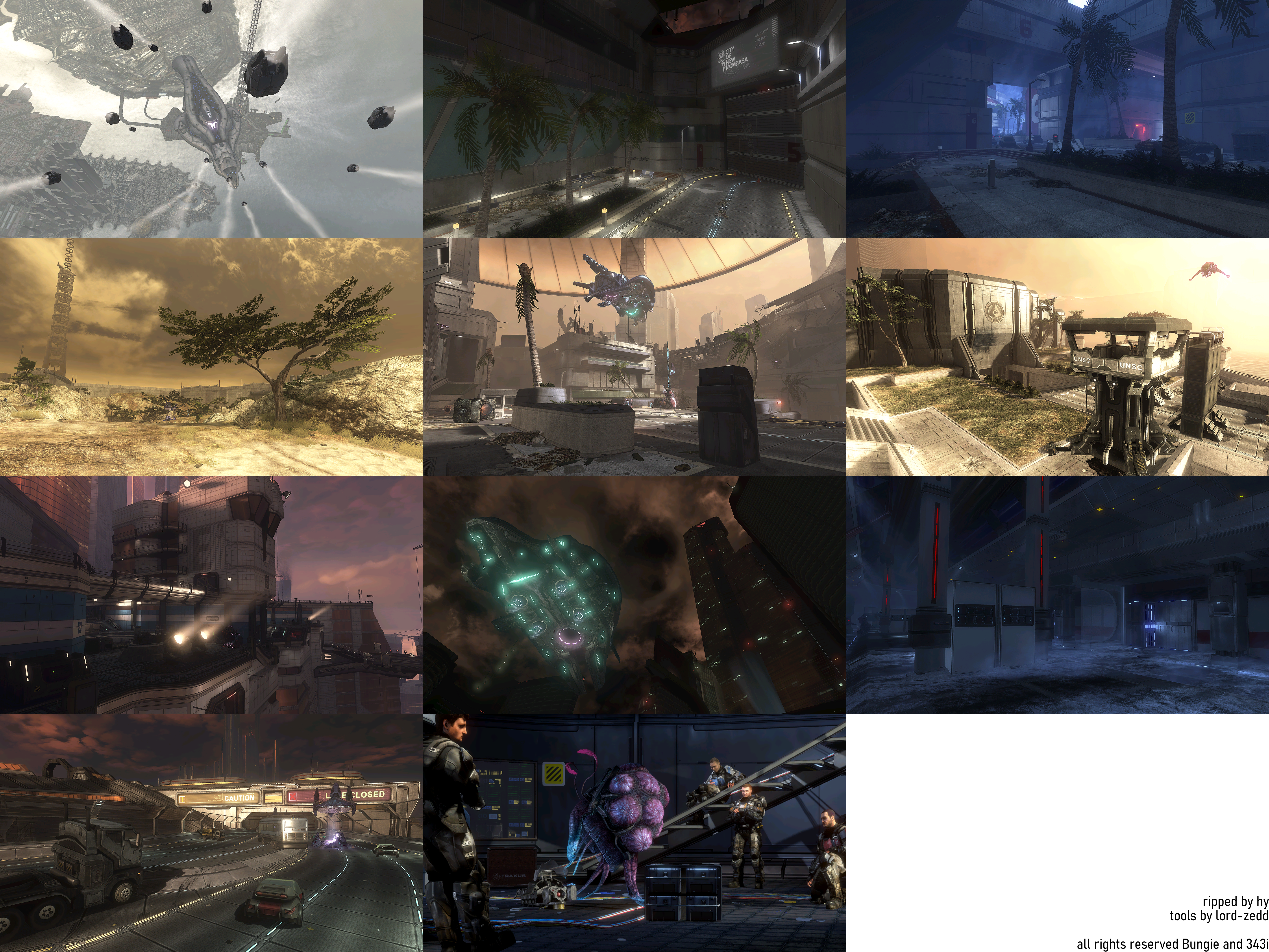 Halo 3: ODST Campaign Level Loading Screens