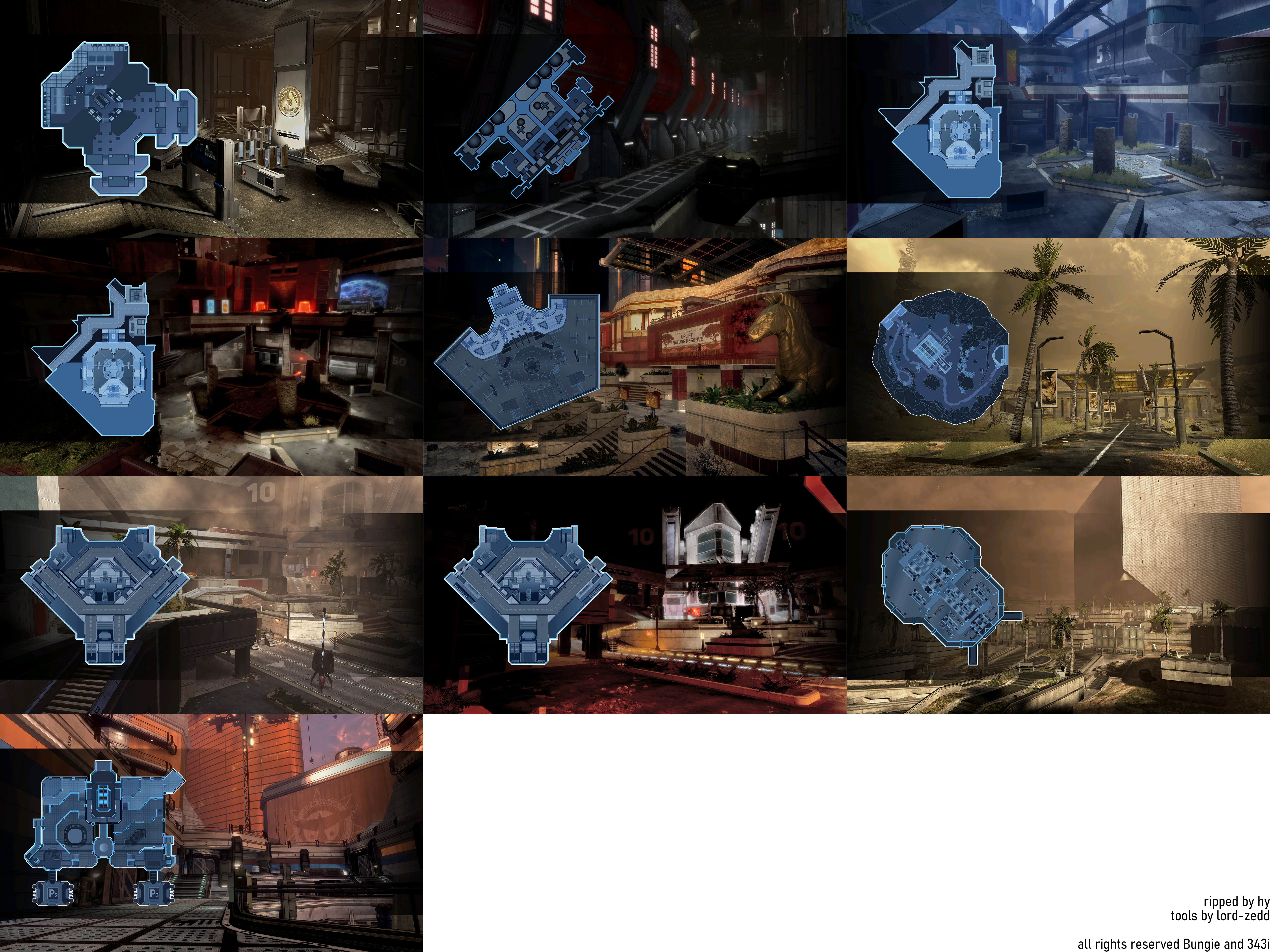 Halo: The Master Chief Collection - Halo 3: ODST Firefight Level Loading Screens