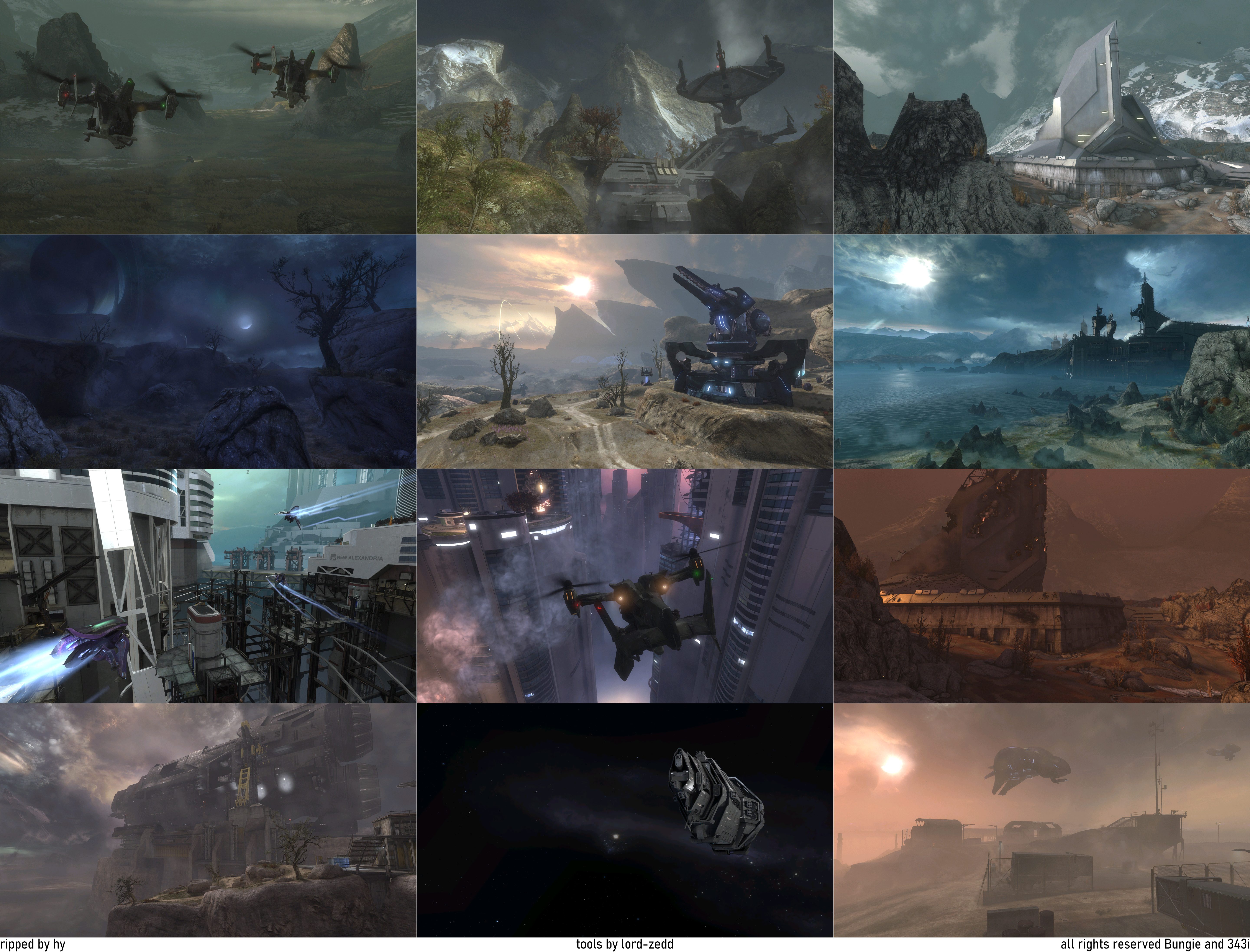 Halo: Reach Campaign Level Loading Screens