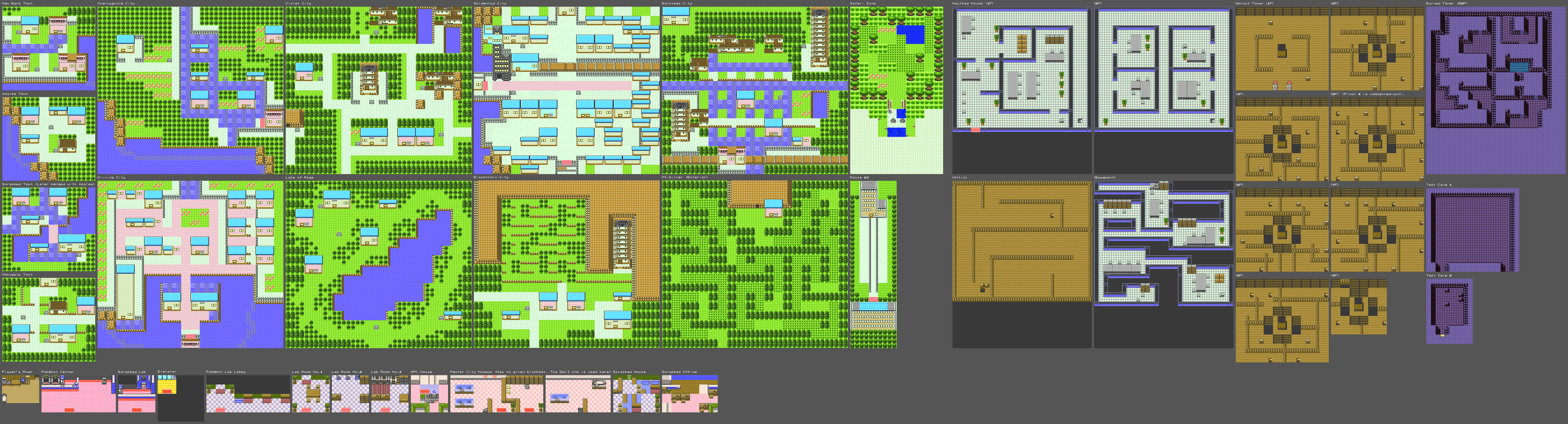 Pokémon Crystal - Unused Maps