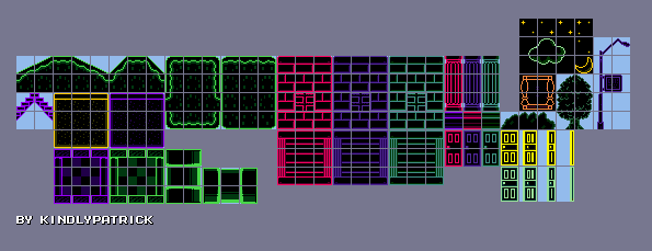 EarthBound Customs - Moonside Tileset (SMW-Style)