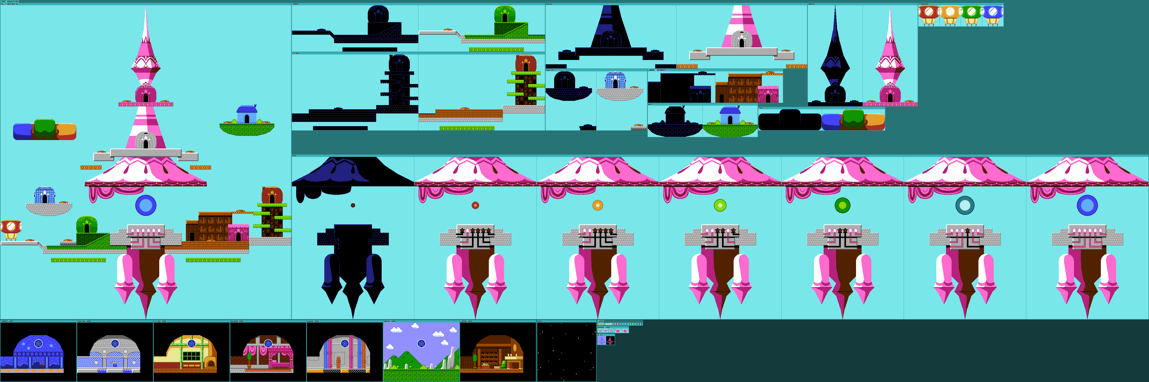 Mario Customs - Comet Observatory (Super Mario Bros. 1 NES-Style)