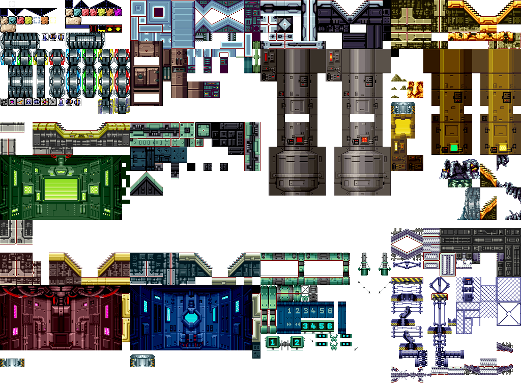 Metroid Fusion - Common Tilesets (+ Debug Room)