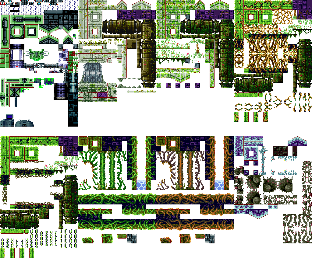 Metroid Fusion - Sector 2 Tilesets