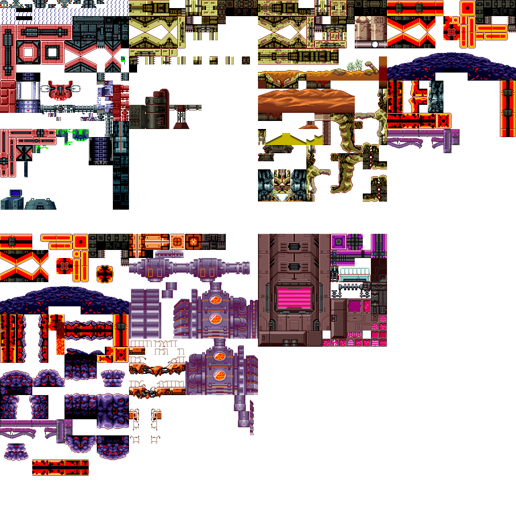 Metroid Fusion - Sector 3 Tilesets
