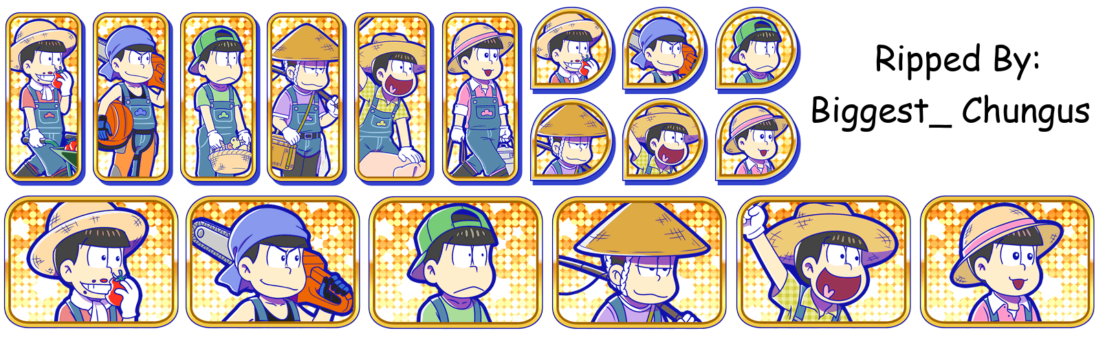 Osomatsu-san Hesokuri Wars: Battle of the NEETs - Set Icons (Akatsuka Village)