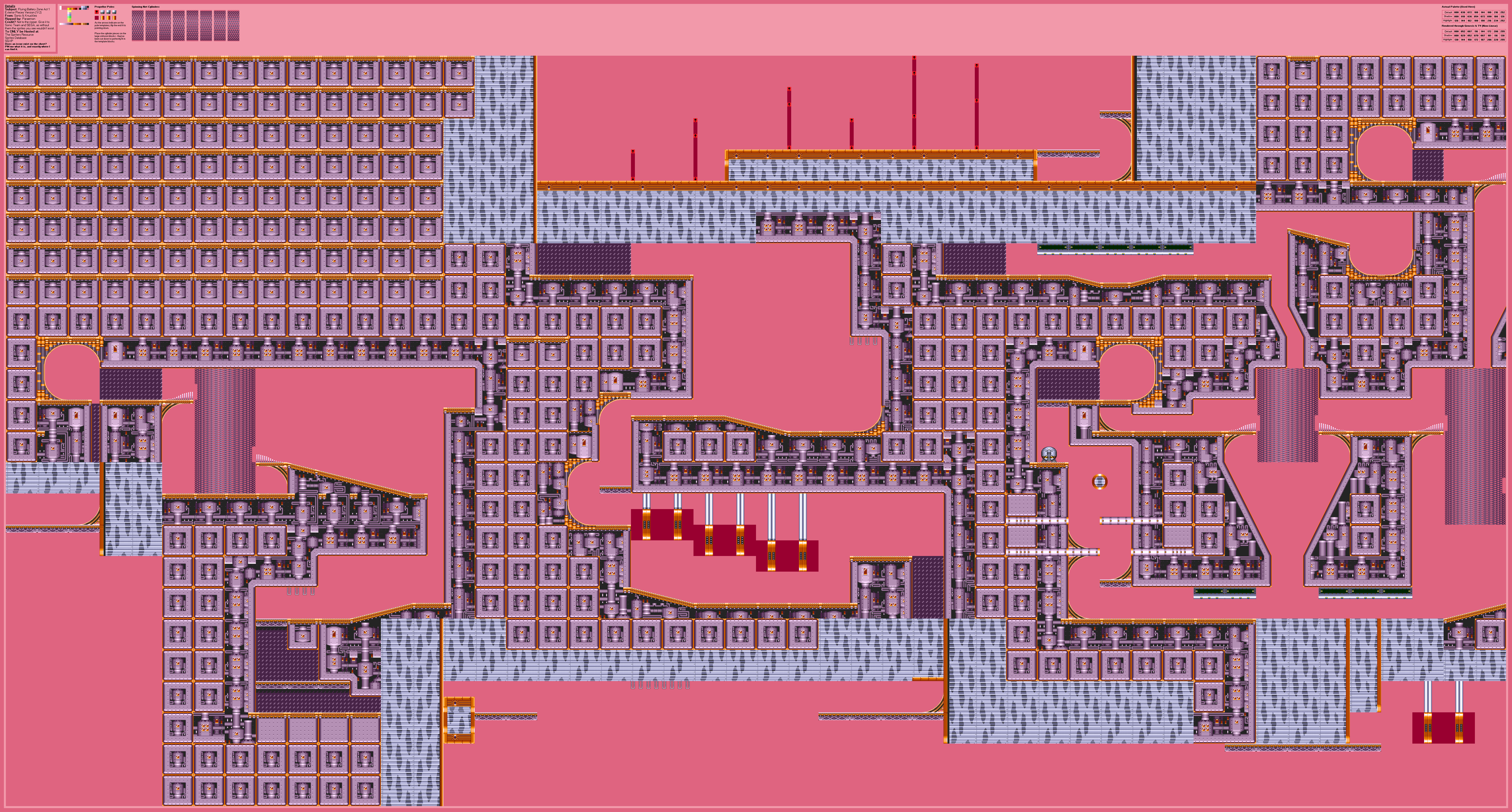 Sonic & Knuckles - Flying Battery Zone Act 1 (Exterior Pieces, 1/2)