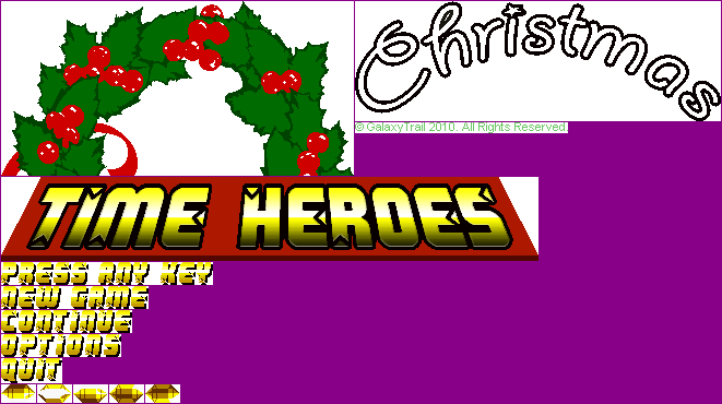 Christmas Time Heroes - Title Screen Elements