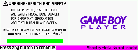 Health & Safety Screen & Introduction Screen