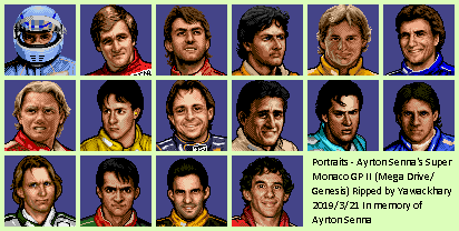 Ayrton Senna's Super Monaco GP II - Portraits