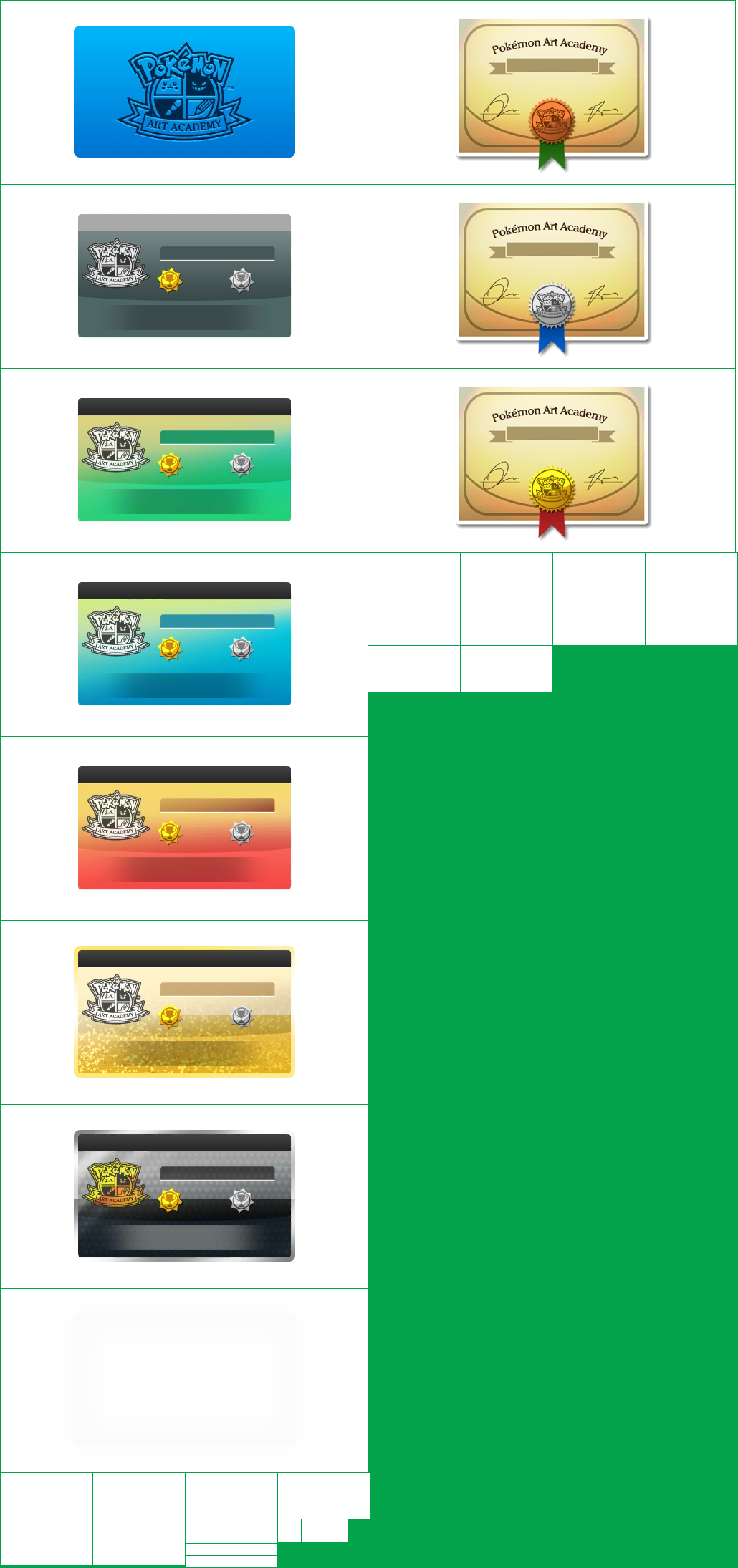 Pokémon Art Academy - ID Cards & Awards