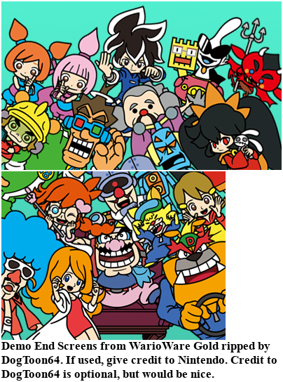 WarioWare Gold - Demo End Screens