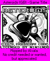 Asteroids (GB) - Title Screen