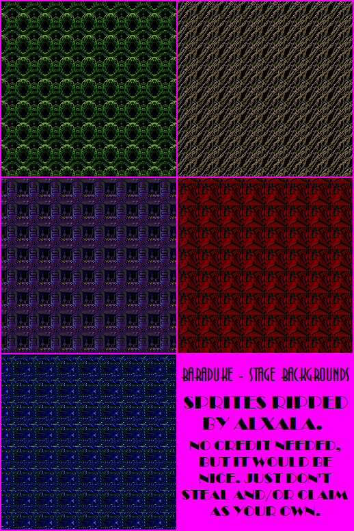 Baraduke - Stage Backgrounds