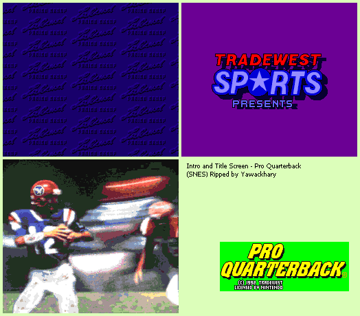 Pro Quarterback (USA) - Intro and Title Screen