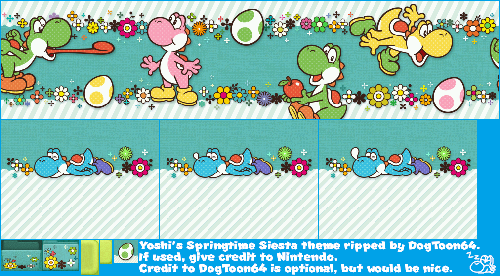 Nintendo 3DS Themes - Yoshi's Springtime Siesta