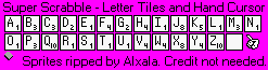 Super Scrabble - Letter Tiles & Hand Cursor