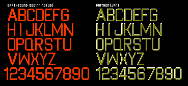 EarthBound Beginnings Customs - Logo Fonts (Expanded)