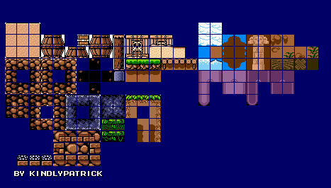 Rice Beach Tileset (GBC-Style)