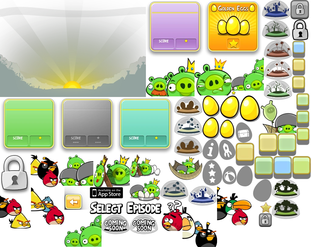 Angry Birds - Level Selection Buttons (Ver 1.3)