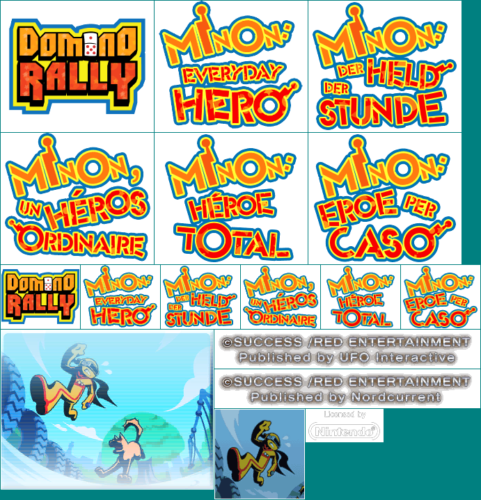Domino Rally / Minon: Everyday Hero - Wii Menu Icon & Banner