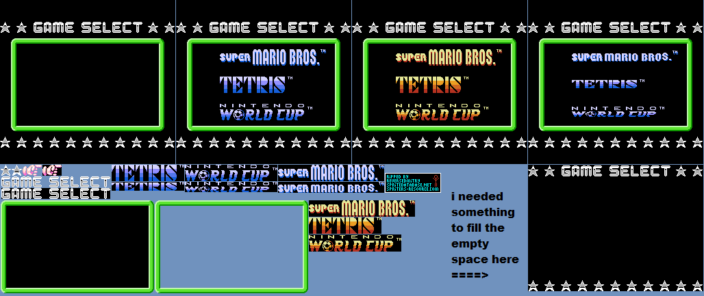 Super Mario Bros. / Tetris / Nintendo World Cup - Game Select