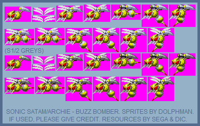 Sonic the Hedgehog Media Customs - Buzz Bomber (SatAM Design)