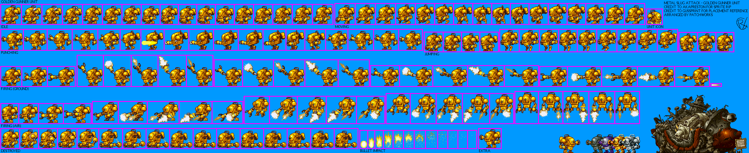 Metal Slug Attack - Golden Gunner Unit