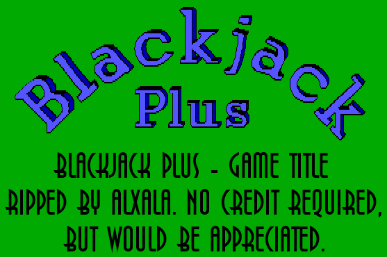 Blackjack Plus - Game Title