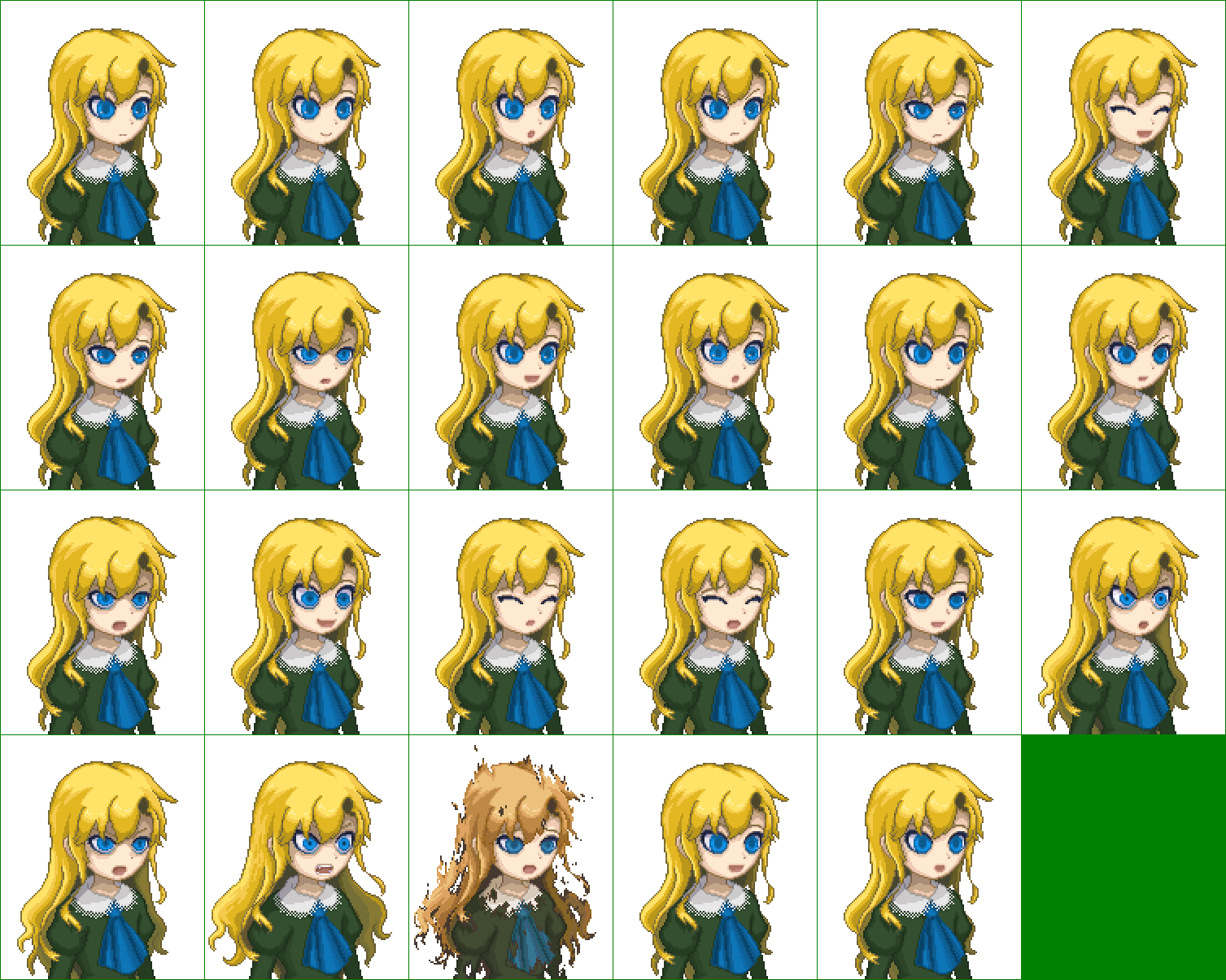 The Spriters Resource - Full Sheet View - Ib - Mary (Portraits, Steam Ver.)