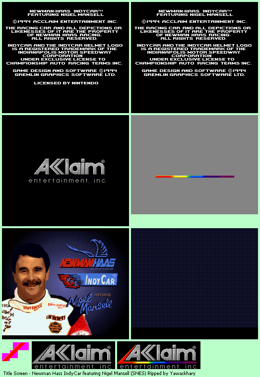 Newman Hass IndyCar featuring Nigel Mansell - Title Screen