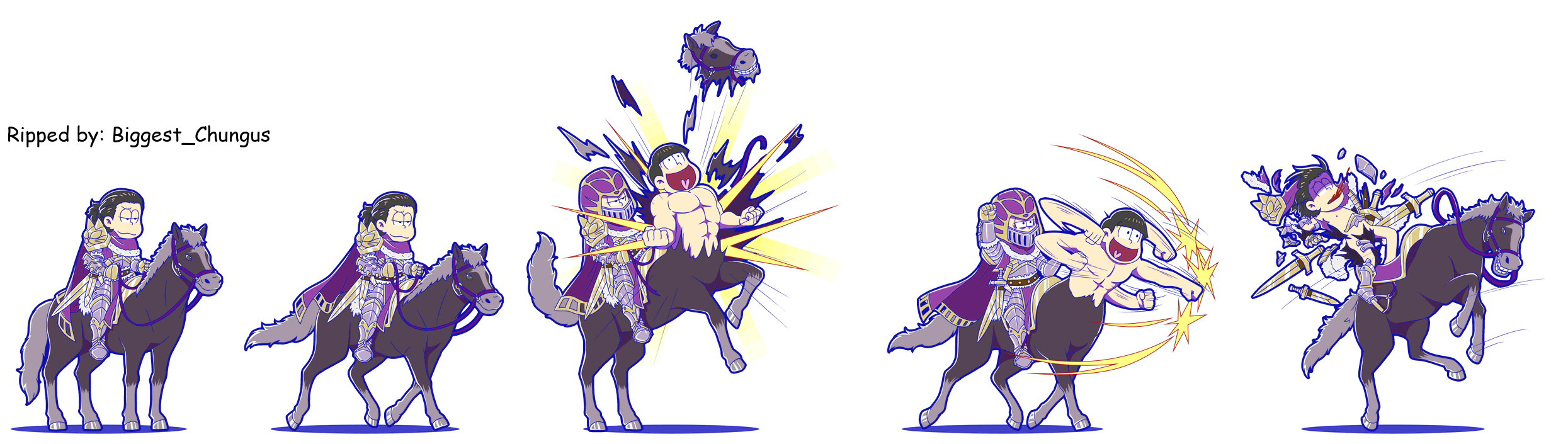 Osomatsu-san Hesokuri Wars: Battle of the NEETs - Ichimatsu (Knight with Horse)