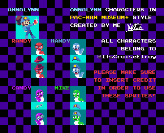 Annalynn Customs - Characters (Pac-Man Museum+ Promo Website Style)
