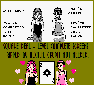 Square Deal - Level Complete Screens