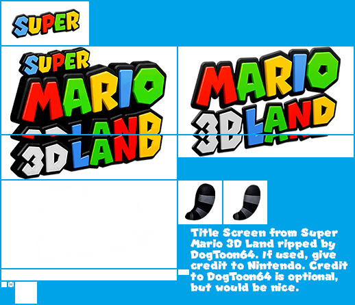 Super Mario 3D Land - Title Screen