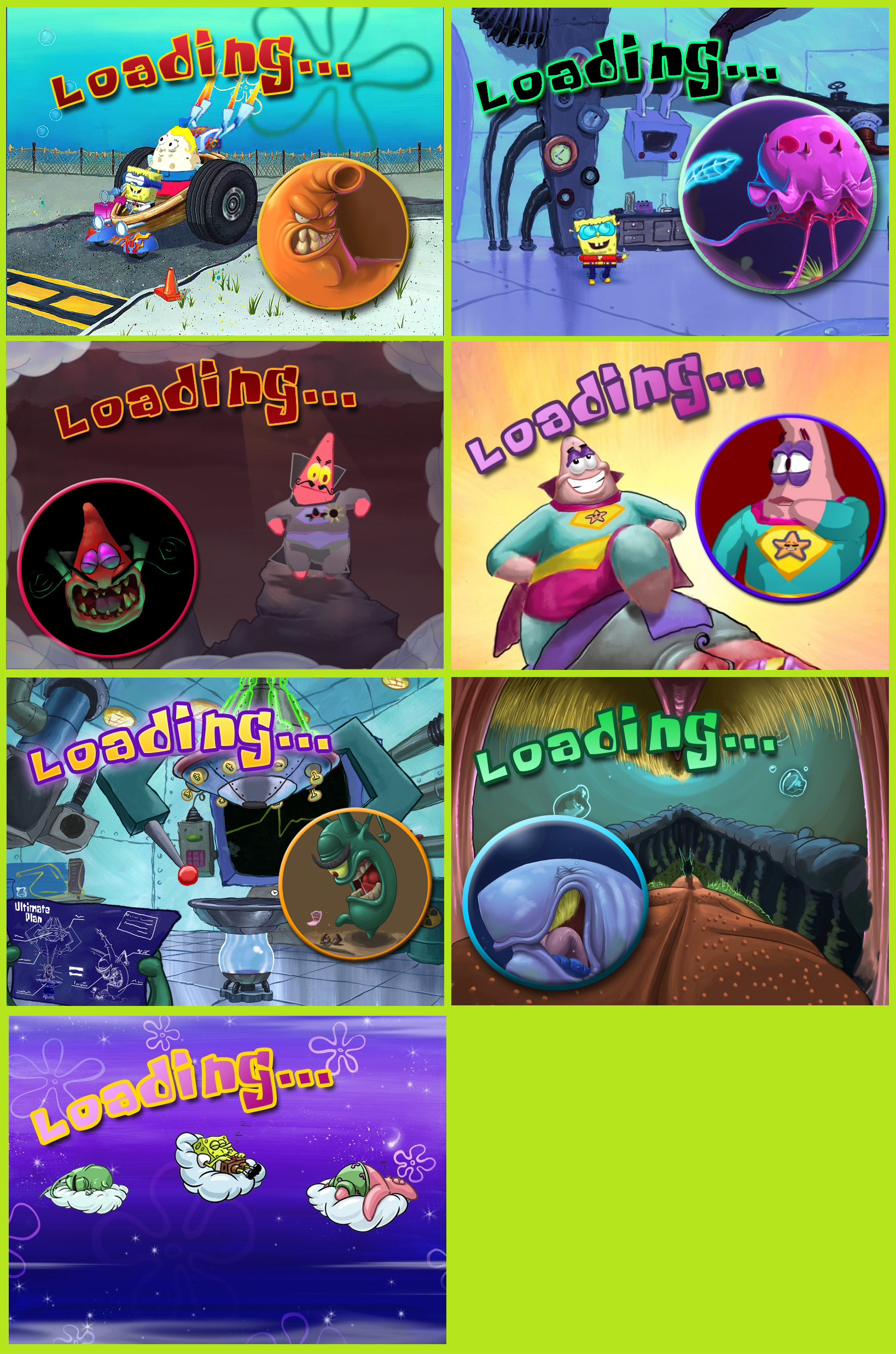 SpongeBob SquarePants: Nighty Nightmare - Loading Screens