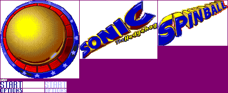 Sonic Spinball - Title Screen Elements