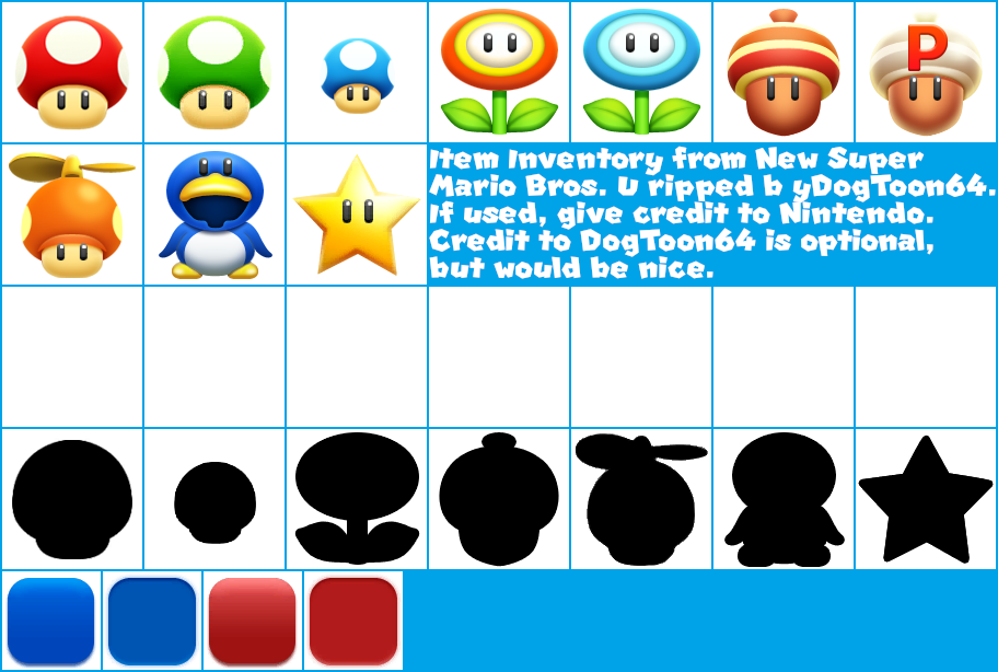 New Super Mario Bros. U / New Super Luigi U - Item Inventory