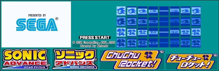 2 Games in 1: Sonic Advance + ChuChu Rocket! - Game Select